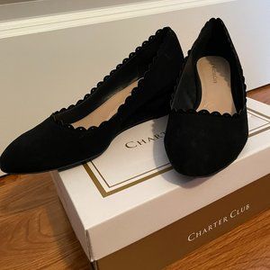 Charter Club black suede wedge (size 7)